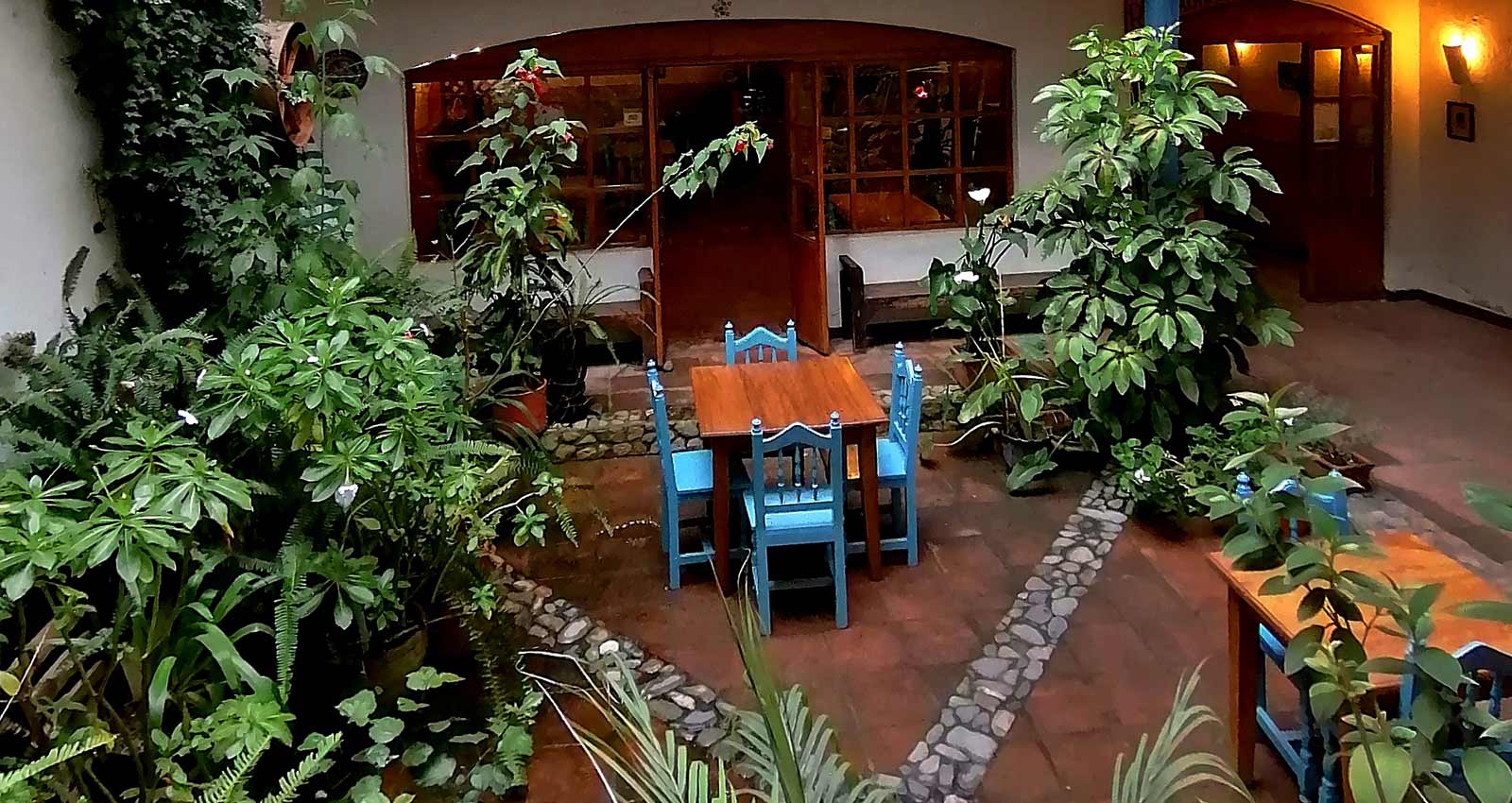 chairs and table on patio